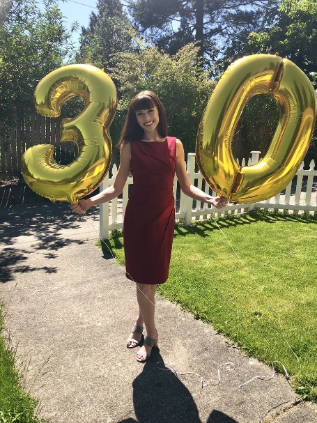Abby Acone celebrating her 30th birthday.